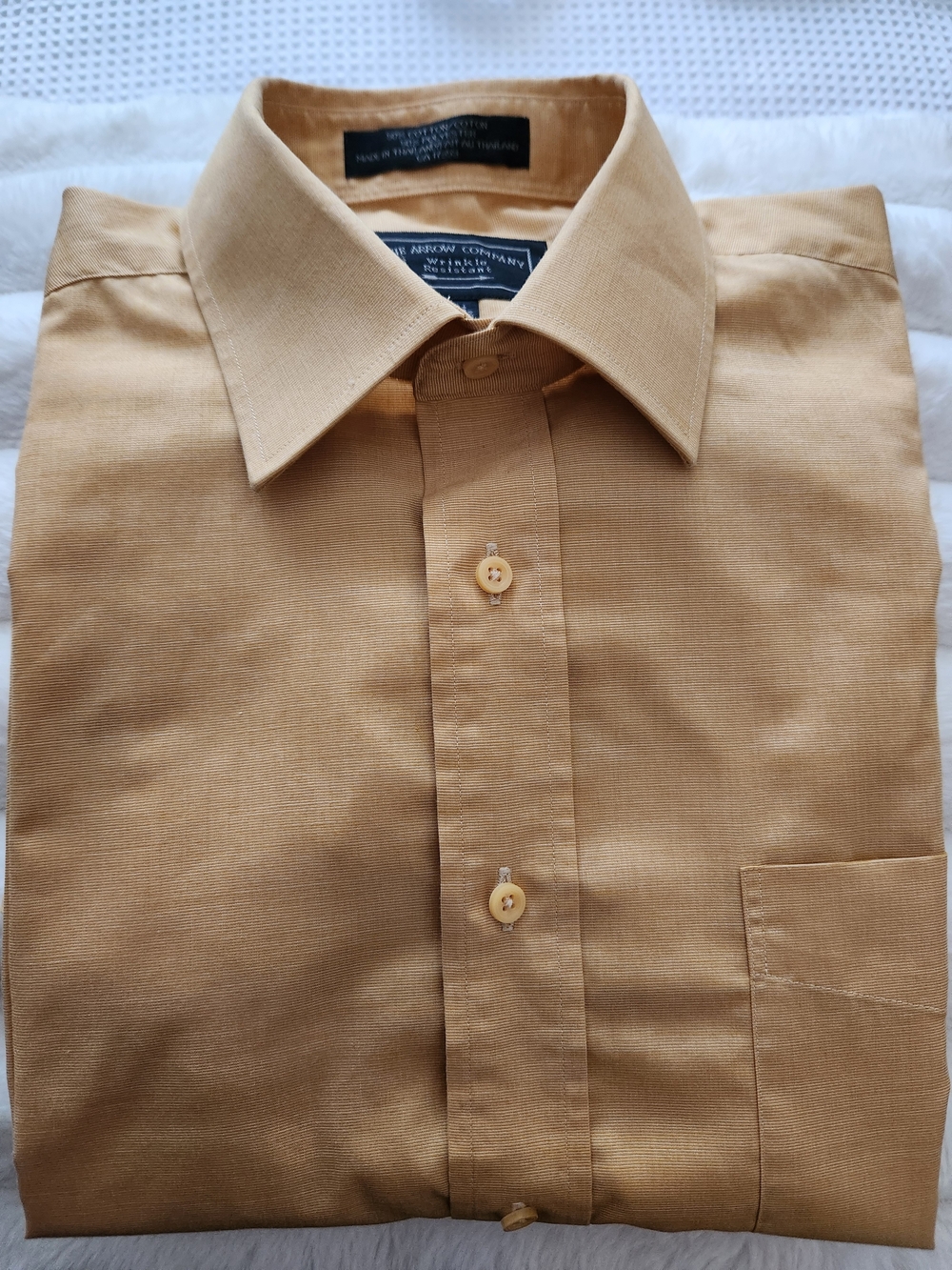 Arrow Men's Dress Shirt in Camel Wrinkle Resistant